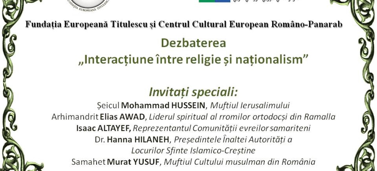 Dezbatere tematică Interacțiune între religie și naționalism